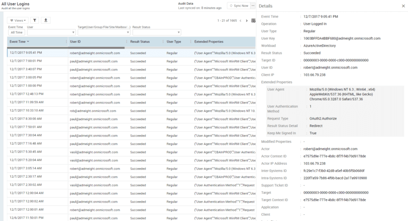 Office 365 Reporting - Detailed Report Info